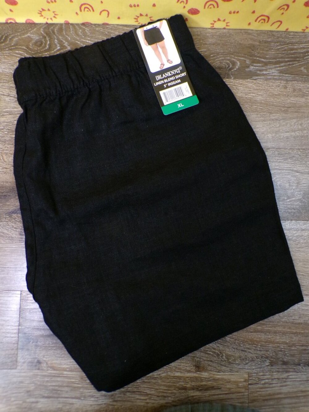 BLANKNYC NWT Women's Black Pull-On Shorts Linen Blend High-Rise Size: X-Large